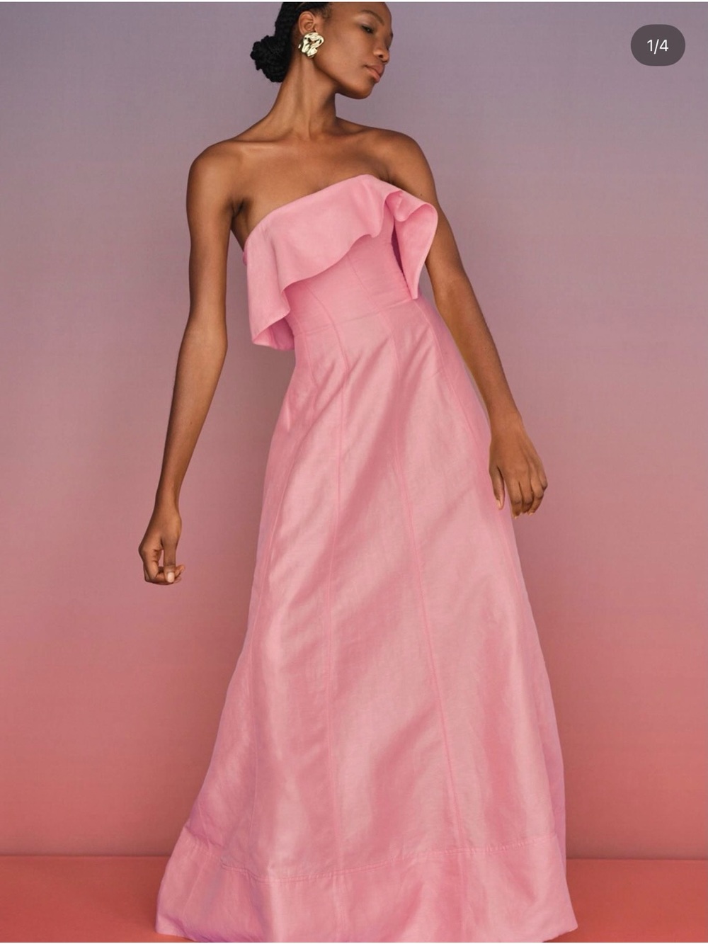 AJE shallows strapless gown NWT!